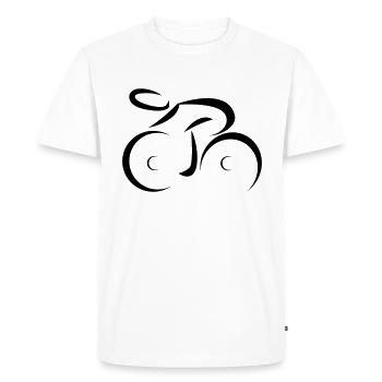 vélo - T-shirt Premium bio Homme - blanc - Devant - Nico (187cm)