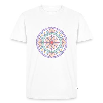Mandala with risograph effect - Men's Premium Organic T-Shirt - white - Front - Nico (187cm)