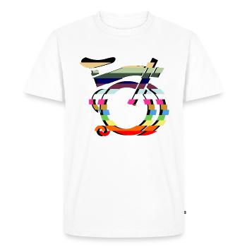 layerB - Men's Premium Organic T-Shirt - white - Front - Nico (187cm)
