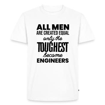 engineer - Men's Premium Organic T-Shirt - white - Front - Nico (187cm)