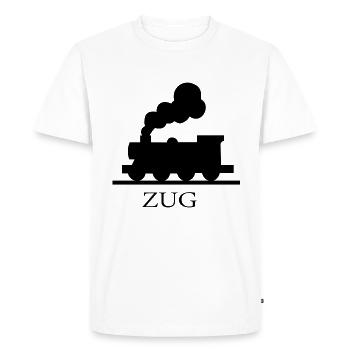 Train - T-shirt Premium bio Homme - blanc - Devant - Nico (187cm)