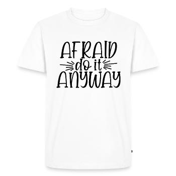 Peur de le faire quand même - T-shirt Premium bio Homme - blanc - Devant - Nico (187cm)