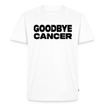 Goodbye Cancer - Cancer Survivor - Men's Premium Organic T-Shirt - white - Front - Nico (187cm)