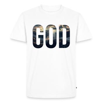 Dieu - T-shirt Premium bio Homme - blanc - Devant - Nico (187cm)