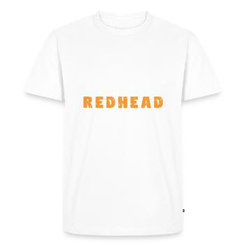Dibs on the redhead - St Patrick's Day saying - Men's Premium Organic T-Shirt - white - Front - Nico (187cm)