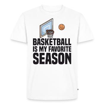 Le basketball est ma saison préférée pour les joueurs de basket-ball - T-shirt Premium bio Homme - blanc - Devant - Nico (187cm)