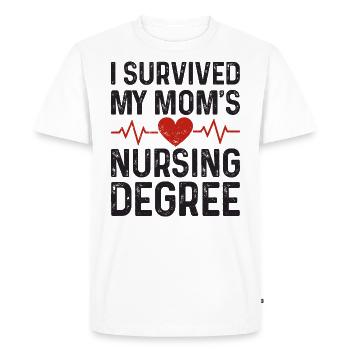 Je suis diplômée de l’école d’infirmières - T-shirt Premium bio Homme - blanc - Devant - Nico (187cm)