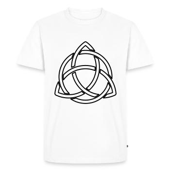 Nœuds celtiques symbole celtique merveilleux - T-shirt Premium bio Homme - blanc - Devant - Nico (187cm)