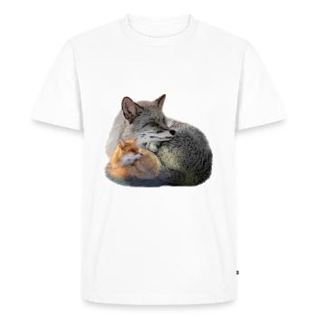 Accessoires de chemise de renard - T-shirt Premium bio Homme - blanc - Devant - Nico (187cm)