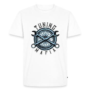 Réglage des pneus de la mafia - T-shirt Premium bio Homme - blanc - Devant - Nico (187cm)