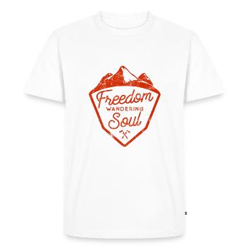 Les montagnes font de la randonnée - T-shirt Premium bio Homme - blanc - Devant - Nico (187cm)