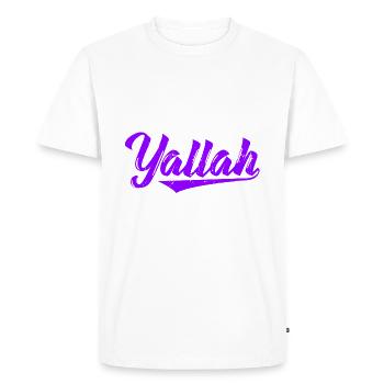 Yallah T-Shirts | Habibo Arab Arab Gifts - Men's Premium Organic T-Shirt - white - Front - Nico (187cm)