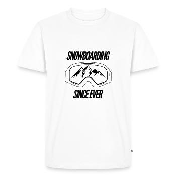 Surf des neiges | Idée cadeau Snowboard Snowboarder - T-shirt Premium bio Homme - blanc - Devant - Nico (187cm)