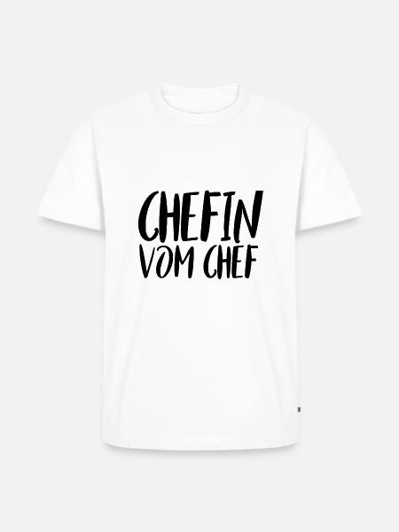 Baas | Grappig gezegde grappige grap vrouw cadeau - Mannen Premium Bio T-shirt - wit