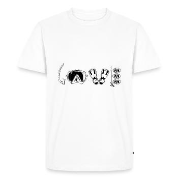 Divers | Diving diving sport diving certificate gifts - Men's Premium Organic T-Shirt - white - Front - Nico (187cm)