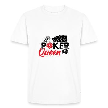 Poker women girls | Poker Poker Face Gifts - Men's Premium Organic T-Shirt - white - Front - Nico (187cm)