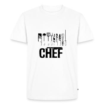 Chef kitchen food cook t shirt chef gift - Men's Premium Organic T-Shirt - white - Front - Nico (187cm)