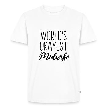 Sage-femme | Profession sage-femme cadeau de sage-femme - T-shirt Premium bio Homme - blanc - Devant - Nico (187cm)