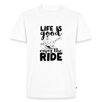 Canoë kayak | Rameurs rameurs cadeaux d'aviron - T-shirt Premium bio Homme - blanc - Devant - Nico (187cm)