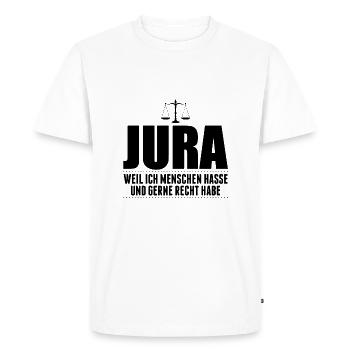Jura Studenten | Anwalt Anwälte Recht BGB Geschenk - Männer Premium Bio T-Shirt - Weiß - Vorne - Nico (187cm)