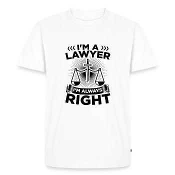 Avocat | Idée cadeau avocat avocats - T-shirt Premium bio Homme - blanc - Devant - Nico (187cm)