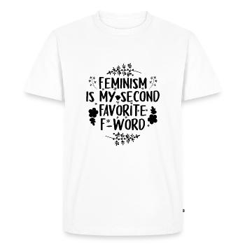 Féministes | Idée cadeau féminisme féministe - T-shirt Premium bio Homme - blanc - Devant - Nico (187cm)