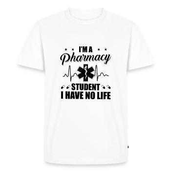 Pharmacy Student | Pharmacist Pharmacy Gifts - Men's Premium Organic T-Shirt - white - Front - Nico (187cm)