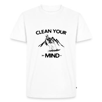 Vacances de ski snowboard | Cadeaux de skieur de snowboard - T-shirt Premium bio Homme - blanc - Devant - Nico (187cm)