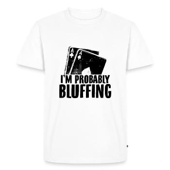 Poker | Playing Cards Ace Poker Cards Gifts - Men's Premium Organic T-Shirt - white - Front - Nico (187cm)