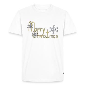 Joyeux Noël - T-shirt Premium bio Homme - blanc - Devant - Nico (187cm)