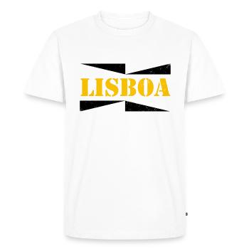 Lisbonne - T-shirt Premium bio Homme - blanc - Devant - Nico (187cm)