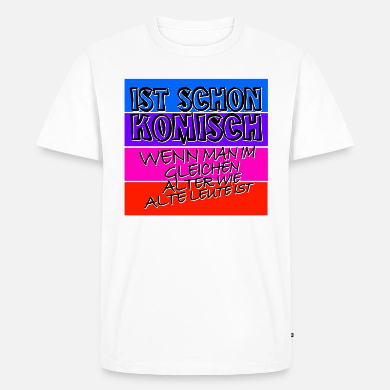 komisches alter schwarz - Männer Premium Bio T-Shirt - Weiß