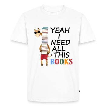 read reading lesson book primer roman ebook bibo - Men's Premium Organic T-Shirt - white - Front - Nico (187cm)