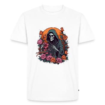 Style de bande dessinée Grim Reaper - T-shirt Premium bio Homme - blanc - Devant - Nico (187cm)