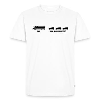 Moi et mes abonnés | Camions, Camions, Transport - T-shirt Premium bio Homme - blanc - Devant - Nico (187cm)