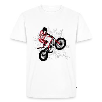 Trial Racing - T-shirt Premium bio Homme - blanc - Devant - Nico (187cm)
