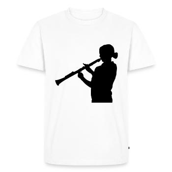 instrument clarinette - T-shirt Premium bio Homme - blanc - Devant - Nico (187cm)