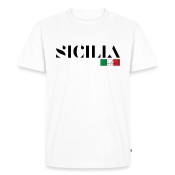 SICILY SICILIA ITALY ITALIA HOLIDAYS (b) - Men's Premium Organic T-Shirt - white - Front - Nico (187cm)