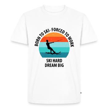 Ski nautique, ski nautique, skieurs nautiques - T-shirt Premium bio Homme - blanc - Devant - Nico (187cm)