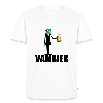 Vambier vampire beer bottle gift idea - Men's Premium Organic T-Shirt - white - Front - Nico (187cm)