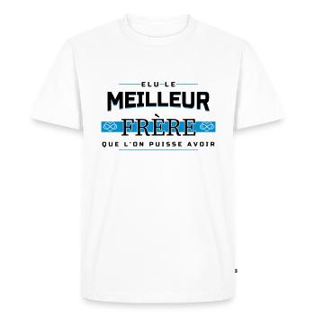 meilleur frere - T-shirt Premium bio Homme - blanc - Devant - Nico (187cm)