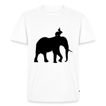 hase elefant - T-shirt Premium bio Homme - blanc - Devant - Nico (187cm)