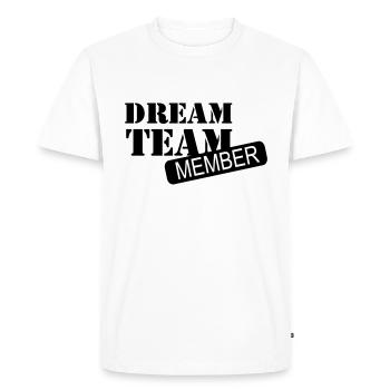 dreamteam - T-shirt Premium bio Homme - blanc - Devant - Nico (187cm)