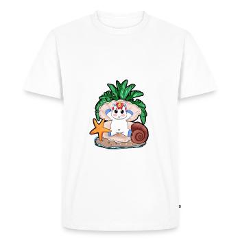 Unicorn throne shell gift Christmas - Men's Premium Organic T-Shirt - white - Front - Nico (187cm)