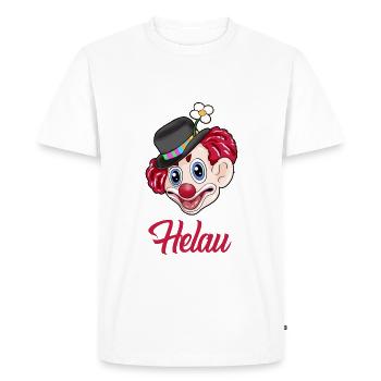 Helau Clown Carnaval de Duesseldorf Rosenmontag - T-shirt Premium bio Homme - blanc - Devant - Nico (187cm)