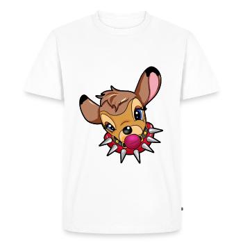 Rentier BDSM Bâillon collier sadomaso cadeau - T-shirt Premium bio Homme - blanc - Devant - Nico (187cm)