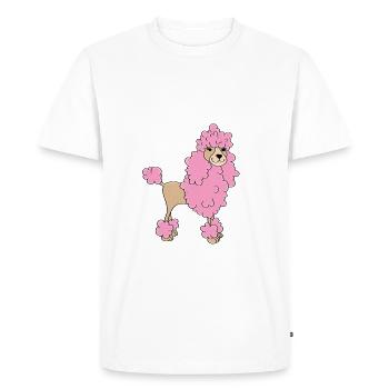 rose caniche chien chien cadeau cadeau chien propriétaire - T-shirt Premium bio Homme - blanc - Devant - Nico (187cm)
