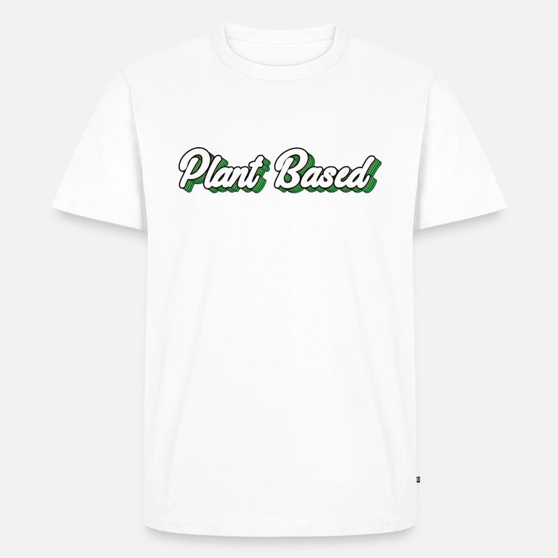 Plant Based - Männer Premium Bio T-Shirt - Weiß