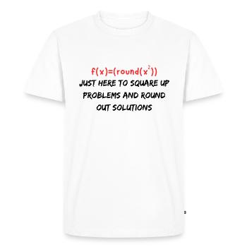 Funny Math Teacher Quote | Math Teacher Gifts - Men's Premium Organic T-Shirt - white - Front - Nico (187cm)