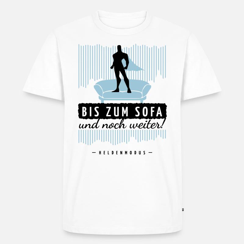 HELD - SOFA - Männer Premium Bio T-Shirt - Weiß